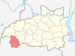 加夫里洛夫镇区的位置