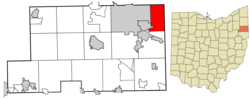Location of Coitsville Township in Mahoning County