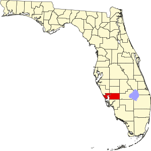 Map of Florida highlighting Charlotte County
