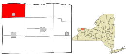 Location in Orleans County and the state of New York.