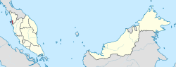    槟城州在   马来西亚的位置