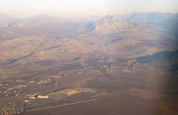 Aerial view of Dinoša village