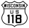 U.S. Highway 118 marker