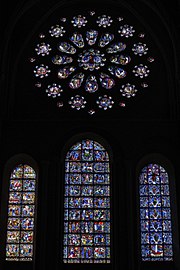 West rose window and lancets, Chartres Cathedral