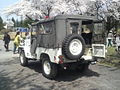 The side and rear portion of the Mitsubishi Type 73 light truck Kyū as used by JGSDF MP officers.