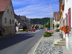 Main street in the village