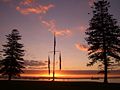 Kurnell flag masts at sunset