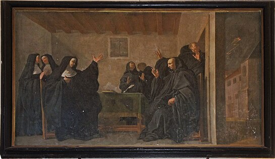 Saint Benedict Conversing with His Sister, Saint Scholastica, Abbaye Saint-Pierre d'Hautvillers