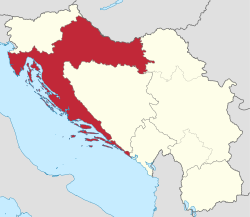 克罗地亚社会主义共和国在南斯拉夫社会主义联邦共和国的位置