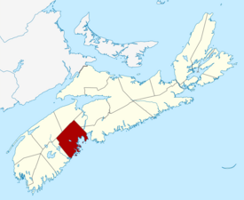 Location of Lunenburg County, Nova Scotia