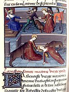 Martyrdom of Saint Marcienne, 15th-century miniature