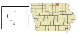 Location of St. Ansgar, Iowa