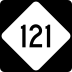 North Carolina Highway 121 marker