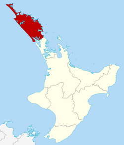 Northland within the North Island, New Zealand