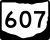 State Route 607 marker