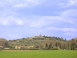 A general view of the village of Reillanne