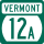 Vermont Route 12A marker