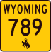 Wyoming Highway 789 marker