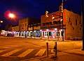 Downtown Ashland at dusk.