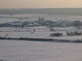 A general view of Aulnois in winter