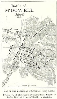 A map of the battle