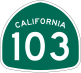 State Route 103 marker