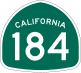 State Route 184 marker