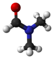 Ball and stick model of dimethylformamide