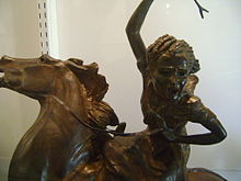 Smaller Sybil Ludington statue close-up, Offner museum, Brookgreen Gardens