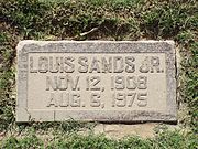 Grave of Louis Sands Jr. (1908-1975)