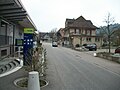 Lützelflüh-Goldbach railway station entrance on the left