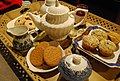 Image 12Tea, biscuits, jam and cakes. Tea is the most popular beverage in the UK. (from Culture of the United Kingdom)