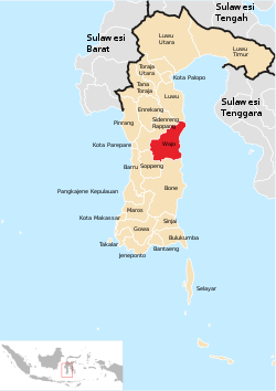 Location within South Sulawesi