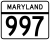 Maryland Route 997 marker
