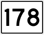 State Route 178 marker