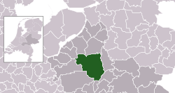 Highlighted position of Apeldoorn in a municipal map of Gelderland