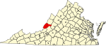 State map highlighting Alleghany County