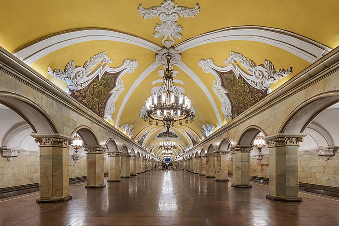 莫斯科的共青團地铁站内部。