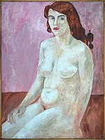 Nude, oil on canvas, 1950s