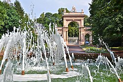 Entrance of the Bürgerpark in the district