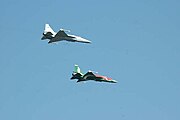 Pakistan Two Pakistan Air Force JF-17 Thunders during Pakistan Republic Day (2007)