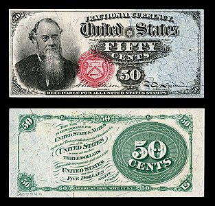 $0.50 - Fr.1376 Edwin Stanton