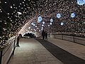 聖誕節期間捷運行政大樓前之燈飾