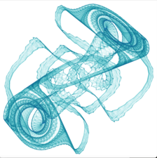 Strange attractor generated by a simple recursive neural network by Wiscdragon