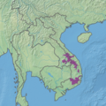 Image 48Southern Annamites montane rain forests: ecoregion territory (in purple) (from Geography of Cambodia)