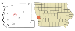 Location of Magnolia, Iowa