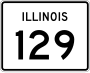 Illinois Route 129 marker