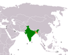 Location map for Bangladesh and India.