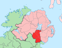 Map highlighting County Armagh