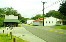 Intersection of Highway 141 and Maple Street in Lancaster